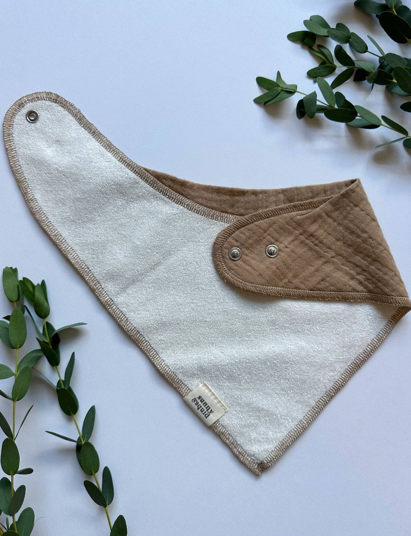 Solid Brown Bandana Bib - Tumbleweed