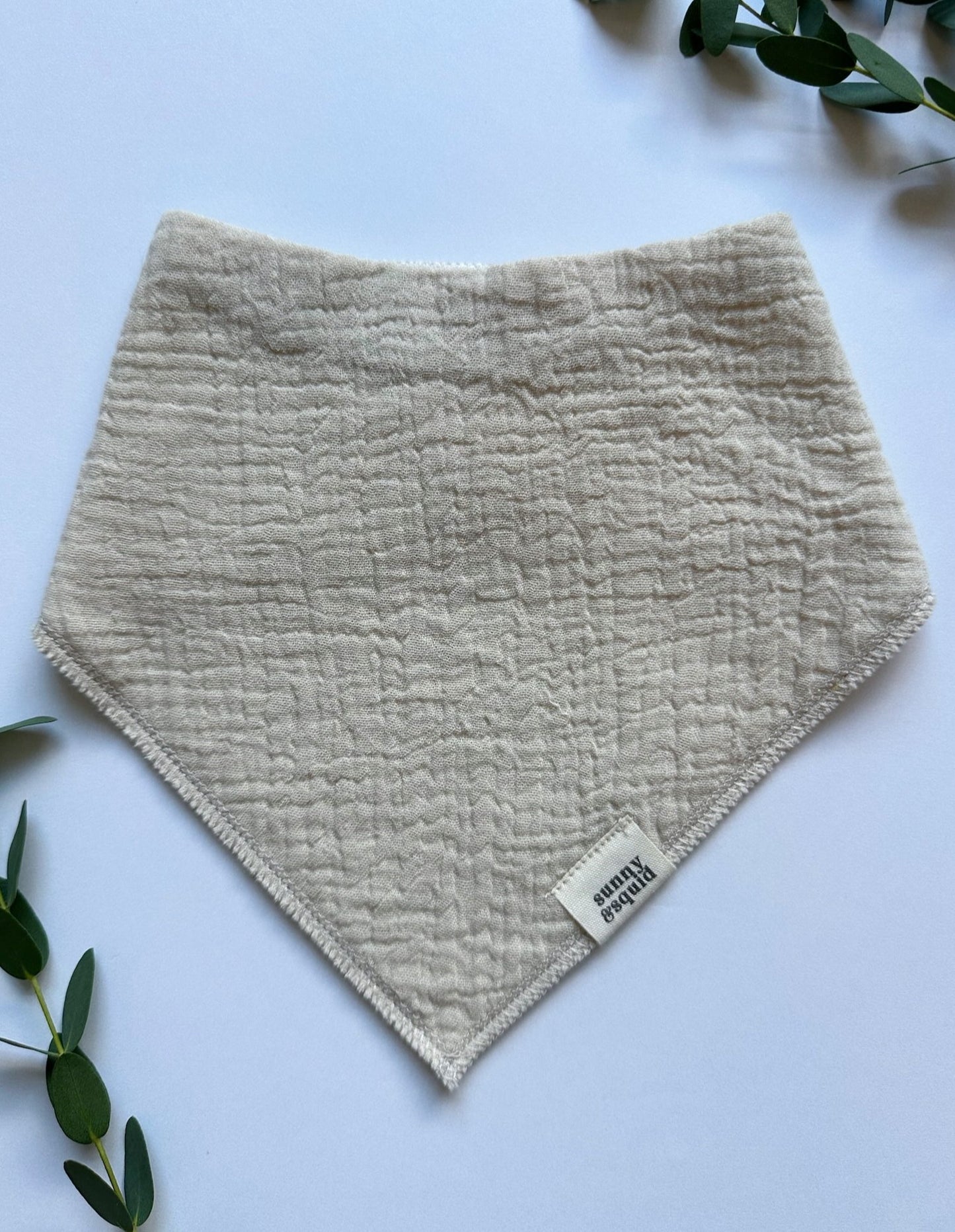 Solid Neutral Bandana Bib - Sand