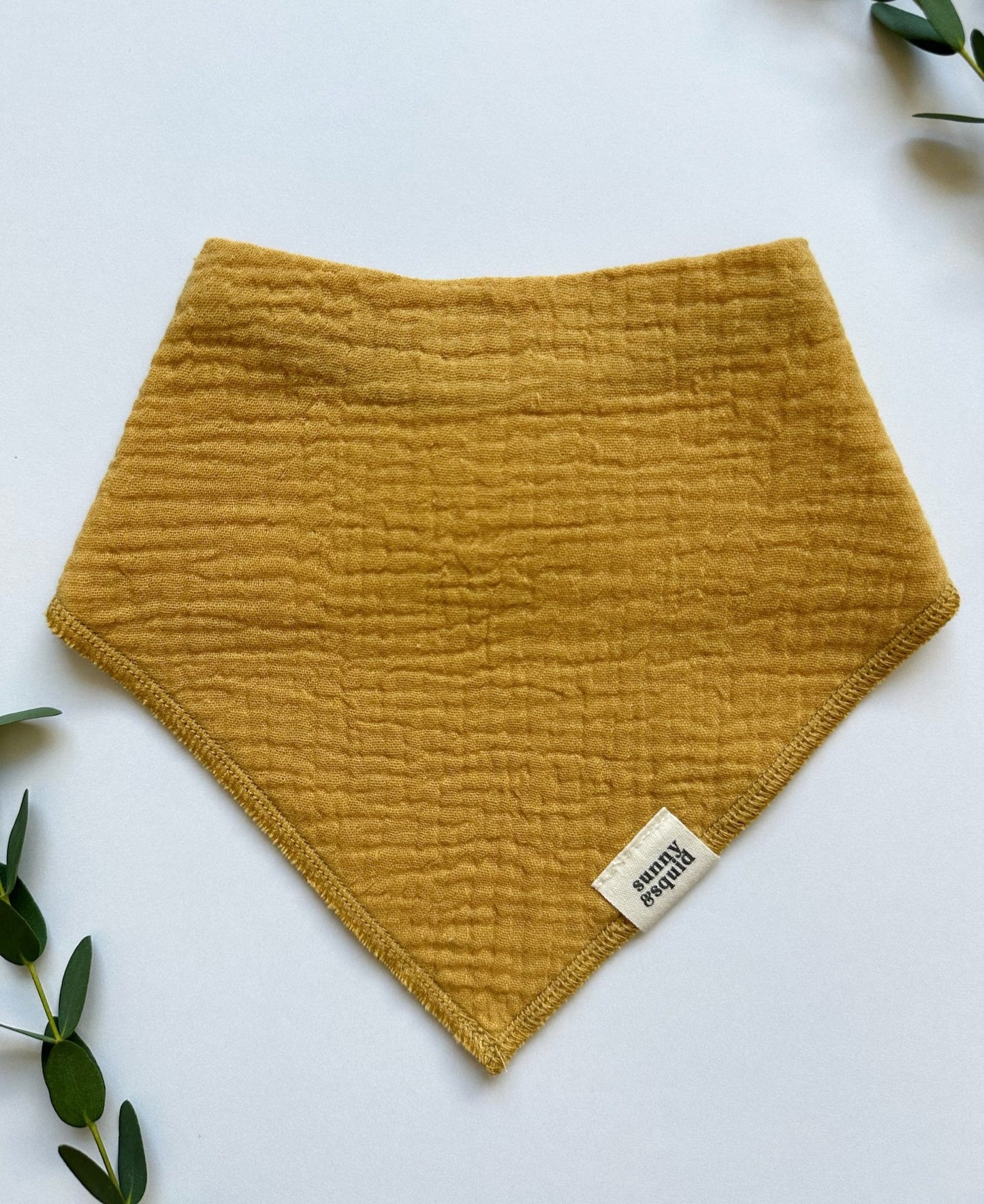 Solid Golden Yellow Bandana Bib - Golden