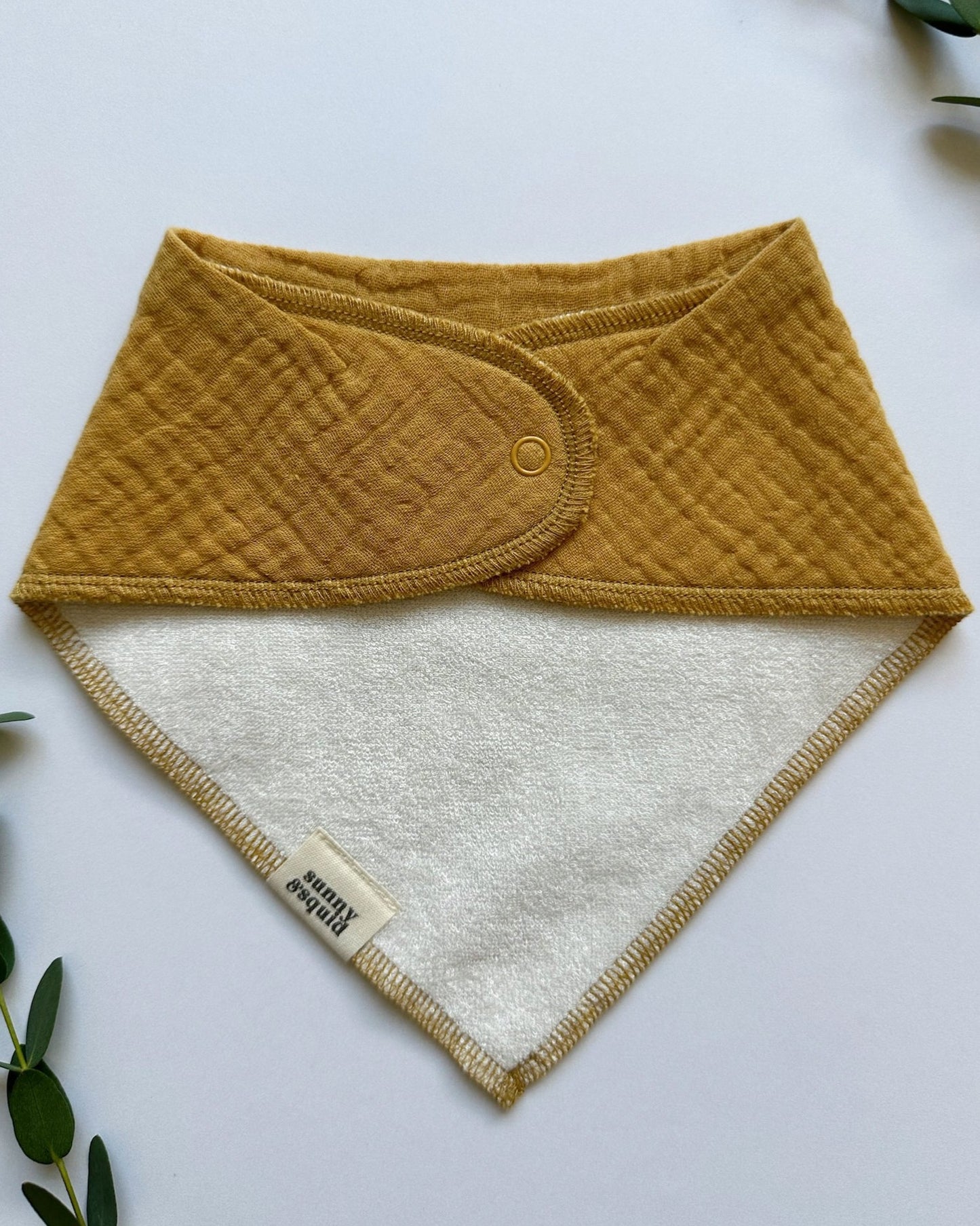 Solid Golden Yellow Bandana Bib - Golden