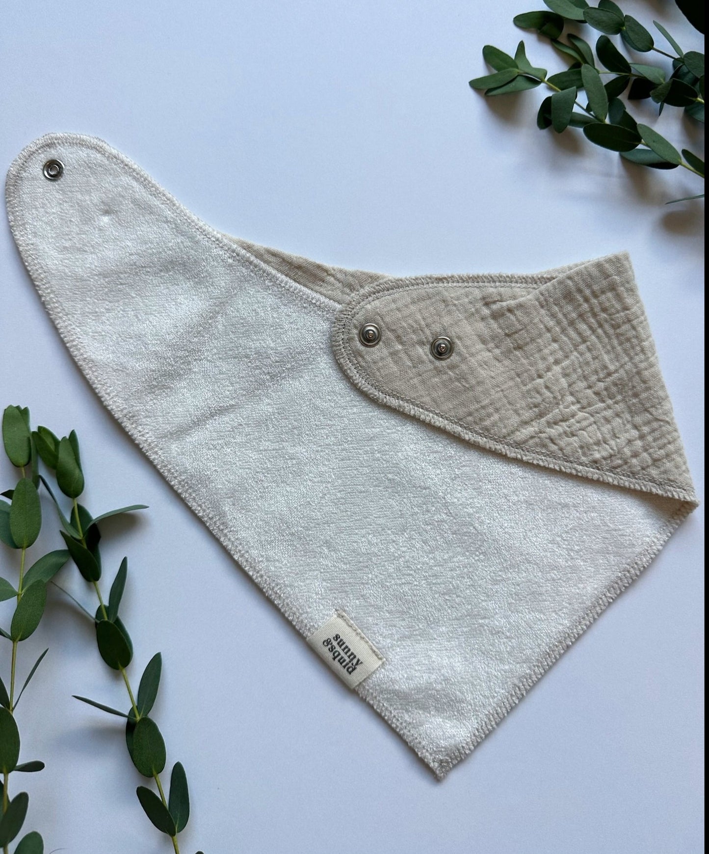 Solid Neutral Bandana Bib - Sand