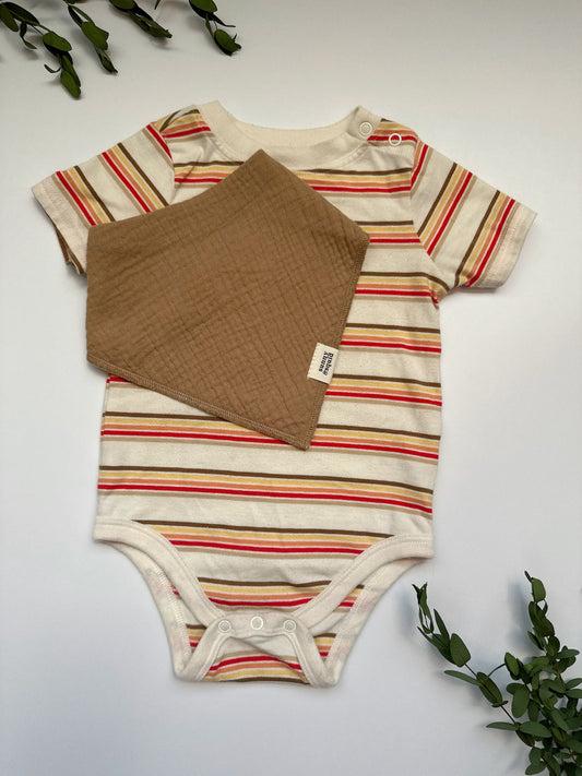 Solid Brown Bandana Bib - Tumbleweed